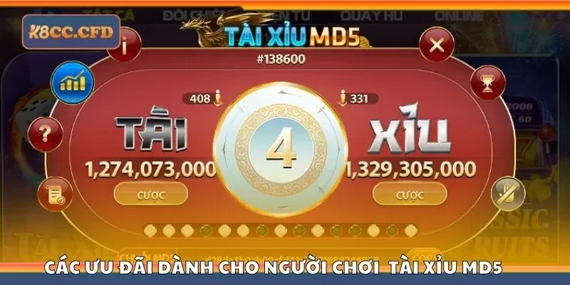 Các ưu đãi dành cho người chơi game tài xỉu MD5