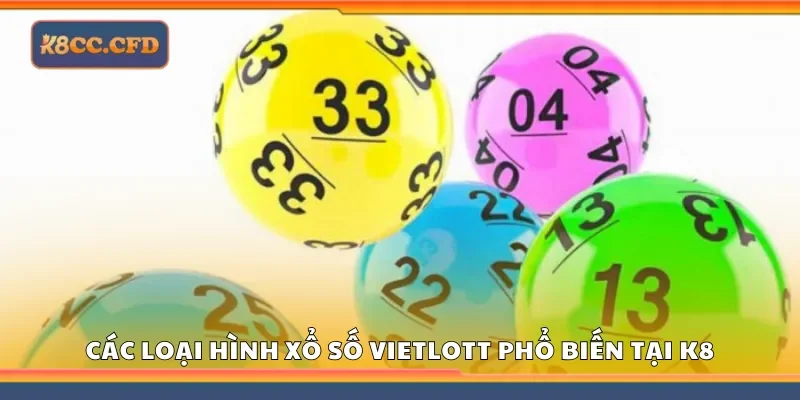 Một số loại hình xổ số Vietlott phổ biến tại K8